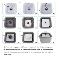 Fontaine à eau pour chats et chiens, bol à eau pour animaux de compagnie, distributeur d'eau automatique pour chiens et chats, fontaine à eau à double usage avec filtre