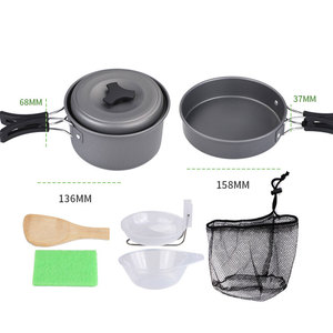 <span class=keywords><strong>Set</strong></span> di Pentole da Campeggio Portatile in Alluminio per 1-2 Persone con Padella per Arrampicata e Escursioni - Product Image 2