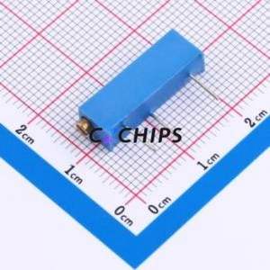 ตัวต้านทาน/โพเทนชิโอมิเตอร์แบบปรับได้สำหรับ3006P-503ผ่านชิ้นส่วนรู (THT)-3P, ตัวต้านทาน6.5x4.9มม. 50Kohm 10% 750 250mw ppm. - Product Image 2