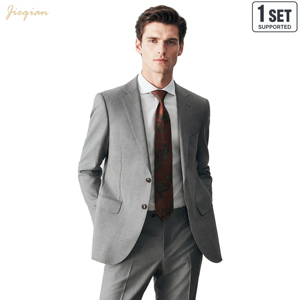 Abito da Uomo di Lusso su Misura |   Smoking da Sposo in Misto Lana Premium a 2 Pezzi |   Abbigliamento Professionale su Misura per il Business - Product Image 1