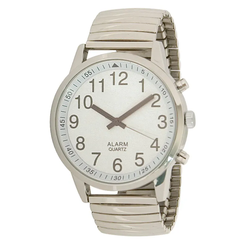 Mens Talking Watch with Large Numbers and black dial, for Visually impaired, Blind or Elder People