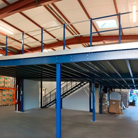 Plateforme industrielle en acier robuste à faible entretien, protégée contre la corrosion, avec escalier standard pour usine