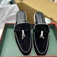 Mocassins en cuir à plateforme pour femmes, respirants, sans talon, tendance mode, décorés de métal