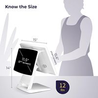 Торговый автомат Volcora для ресторанов, для малого бизнеса, Windows 11 Pro Core I5, 15,6 "11,6", двойной сенсорный экран белого цвета