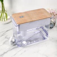 Distributeur d'eau domestique BLUETECH HS521N Série OSMO, capacité 30 tasses, couvercle en bambou avec cartouche filtrante F003