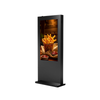 Afficheur numérique LCD extérieur de 55 pouces à haute luminosité 3000 nits, étanche IP65, avec animation SDK, sur pied, pour centre commercial
