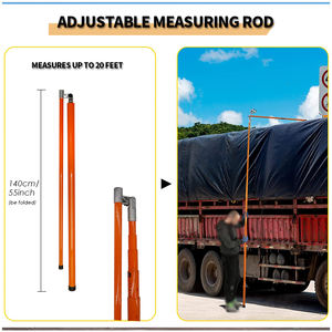 ไม้บรรทัดวัดความสูงบรรทุกหนักแบบปรับได้ รุ่น 900802 สำหรับรถบรรทุก ทำจากไฟเบอร์กลาสสีเหลือง ขนาด 20 ฟุต ของแท้จากโรงงาน (OEM) - Product Image 5