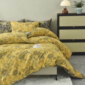 Set di Biancheria da Letto di Lusso Floreale Bifacciale, 100% Poliestere, Copripiumino + 2 Federe <span class=keywords><strong>per</strong></span> Arredamento Casa - Product Image 4
