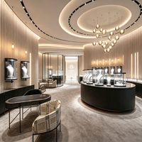 Boutique de bijoux de luxe Dark Luxury, design clé en main pour l'intérieur de la boutique