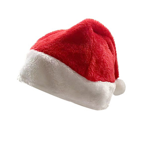 Chapeau de noël, nouvelle collection, décorations de fête de noël, rouge, en peluche - Product Image 2