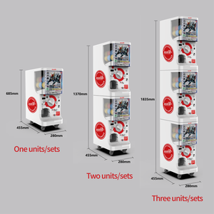 Distributore Automatico di Gashapon Personalizzato, Macchina per <span class=keywords><strong>Gumball</strong></span> a Moneta in Vendita, Corpo in Acrilico a Basso Costo, Compatibile con Capsule da 50mm e 75mm - Product Image 2
