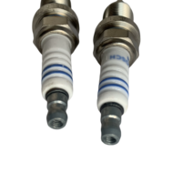 Busi Iridium Platinum Elektroda Ganda Asli 0242229878 FR7DC+ untuk Audi VW BMW Mercedes Benz Bosch Bujia