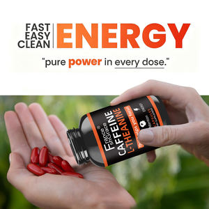 Cápsulas de Cafeína de Alta Calidad con 100mg de L-Teanina, 60 Cápsulas, Favorecen la Energía y la Concentración, Suplemento de Cafeína de Larga Duración - Product Image 6