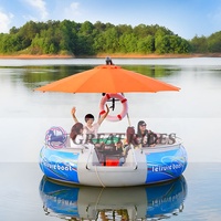 Nouveau design, barbecue flottant de haute qualité, barbecue électrique de fête, barbecue de loisirs, bateau donut de 2,5 m