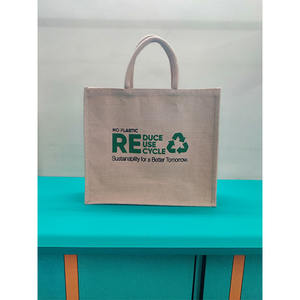 Vente en gros de sac fourre-tout en jute avec logo personnalisé sac de voyage Tiffin écologique réutilisable multi-usages design tendance et durable - Product Image 4