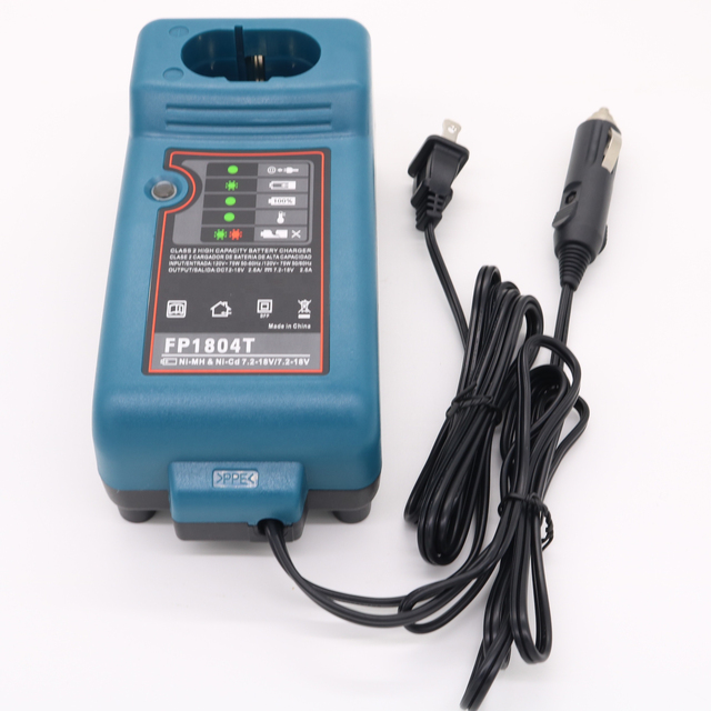 DC Fast Charger 7.2V/9.6V/12V/14.4V/18V Electric Drill Nickel Battery Power Drill Wall Chargers and AC Car Charger for Makita
