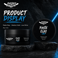BARBERBATTLE Pâte Coiffante Texturisante Personnalisable avec Logo Imprimé pour Coiffure et Volume