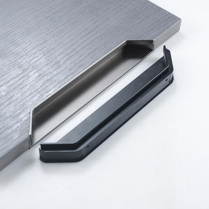 Nouvelle poignée de porte dissimulée de style minimaliste pour portes de placard avec poignées encastrées en forme de corne - Product Image 1