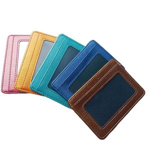 Cartera Delgada de PU con Logotipo Personalizado, 4 Ranuras, Sin Cierre, para Tarjetas de Crédito y Pasaporte, Precio de Fábrica, MOQ Bajo - Product Image 4
