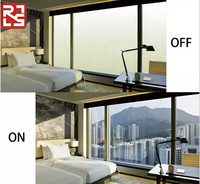 Tintado de ventana conmutable eléctrico ajustable autoadhesivo moderno decorativo Pdlc película de vidrio inteligente