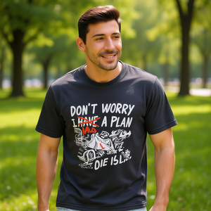 T-shirt Don't Worry I Have A Plan pour hommes, t-shirt graphique, vêtements décontractés - Product Image 3