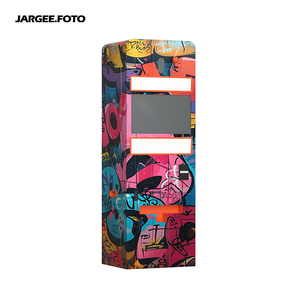 Photomaton compact vertical rouge avec caméra pour événements populaires, activation de marque de détail, impression en libre-service, résolution 2K/4K - Product Image 2