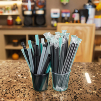 Pailles à boire jetables en plastique PP écologiques et durables pour boissons chaudes/froides, sans danger pour les aliments, idéales pour les bars à jus et les salons de thé.