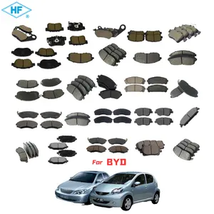 Pastilhas de freio dianteiro semimetálicas cerâmicas para BYD Seagull Han Song Yuan Qin, pastilhas de freio automotivo em fibra de carbono