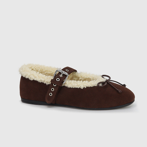 Ballerine Personalizzate <span class=keywords><strong>da</strong></span> Donna con Fodera in Finta Pelliccia di Montone, Scarpe Basse Stile Loafer - Product Image 5