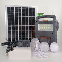 Kits d'éclairage solaire miniatures 12V LED Lampes solaires Station d'alimentation USB Bluetooth Mp3 pour l'extérieur
