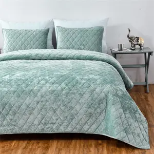 5 Stuks Diamant Quilten Distressed Fluwelen Quilts Set