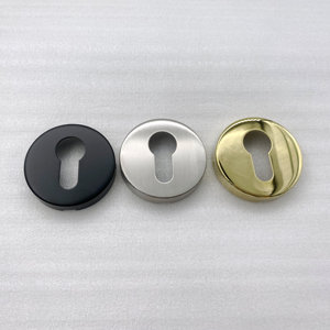 Serrure de porte de type <span class=keywords><strong>rond</strong></span> rosette à trou de clé 201 304 poignée à levier en acier inoxydable écusson - Product Image 1