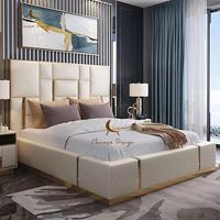 Modernes Neues Design Luxus-Lederbett mit Liftfunktion, Stauraum und Verstellbarkeit, wahlweise als Doppel- oder Einzelbett