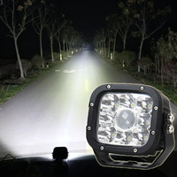 Nouveau phare LED de conduite 65W 7000lm 5 pouces avec faisceau combiné blanc et ambre, étanche IP67, ajustement universel