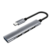 Vente flash : Hub USB 4 ports 3.0 et 2.0 en alliage d'aluminium, haute vitesse, type C, station d'accueil supplémentaire