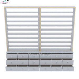Proveedores de China, estantes de exhibición de muebles de tienda de uñas personalizados, estante de esmalte de uñas, <span class=keywords><strong>Centro</strong></span> de piso con gabinete - Product Image 4