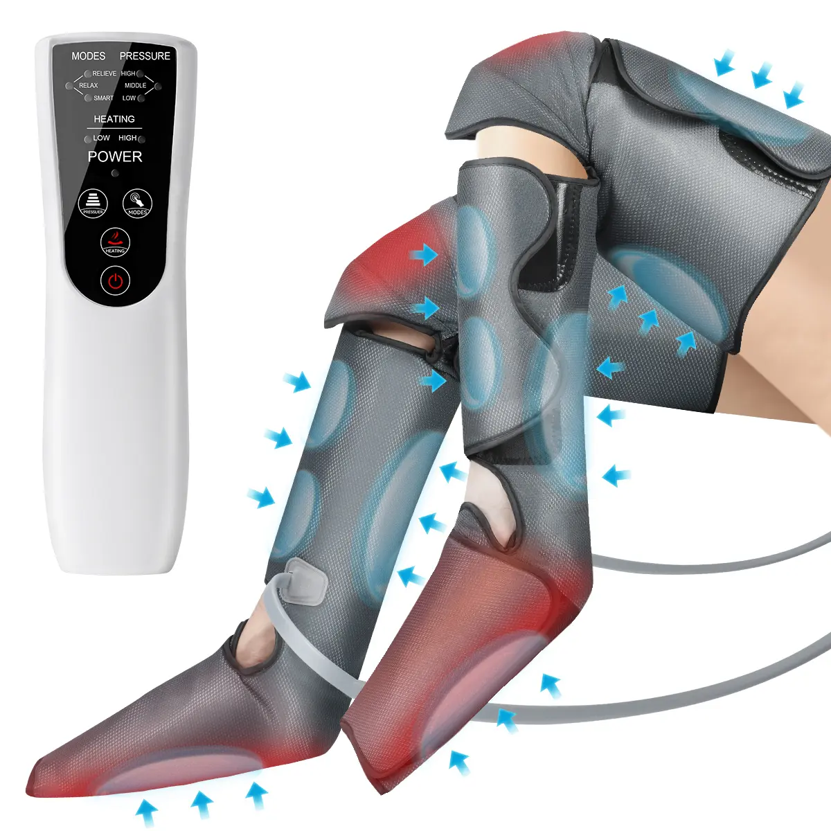 Taşınabilir 3d kablosuz hava basıncı ayak masaj aleti kan dolaşımı hava masajı 360 derece hava basınç paketi
