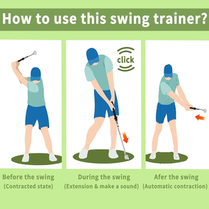 Entrenador de <span class=keywords><strong>Tempo</strong></span> de Swing de Golf al por Mayor con Varilla Telescópica, Cabeza de Bola, Agarre Ergonómico y Guía de Marcas en V, Personalizable OEM - Product Image 3