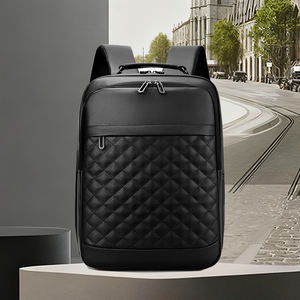 Veelzijdige Pu Lederen Rugzak Professionals Grote Capaciteit Met Usb Oplaadpoort Waterdichte Laptop Lichtgewicht Tas Pendelaars - Product Image 1