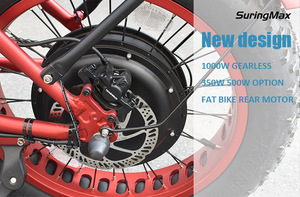 <span class=keywords><strong>Bicicleta</strong></span> Eléctrica Plegable de 20 Pulgadas, 48V 1000w, con Neumáticos Gruesos para Playa y Nieve, Ideal para Entrega de Carga - Product Image 4