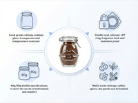 Exclusivo Tarro de Vidrio de 390ml con Tapa Hermética y Cierre de Clip para Almacenamiento de Café Instantáneo Liofilizado, Dulces, Especias y Alimentos