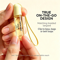 SAGALAGA 32 Huile à cuticules parfumée 10ML en roller avec porte-clés, marque privée, enrichie en Vitamine E, fortifiant pour la croissance des ongles