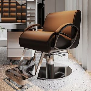 Sillón de Barbería Hidráulico Moderno, Giratorio, de Cuero PU, para Salón de Belleza - Product Image 1