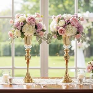 Soportes para Arreglos Florales LANJO Gold Trumpet para Aniversarios, Navidad, Cumpleaños, Fiestas, Eventos, Bodas, Decoración del Hogar - Product Image 5