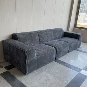 Corduroy Block Style <b>Sofa</b> Square Shape Upholstered Foam Filling Living Room Apartment <b>Small</b> Home Fabric <b>Sofa</b> - Product Image 1