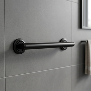 Barre d'appui murale en acier noir antidérapante et durable pour salle de bain, 36 pouces - Product Image 1