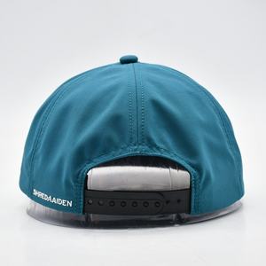 Gorras de Béisbol Personalizadas de Alta Calidad, de 6 Paneles, con Visera Plana, Color Azul Pavo Real, Estilo Hip Hop, con Bordado - Product Image 6