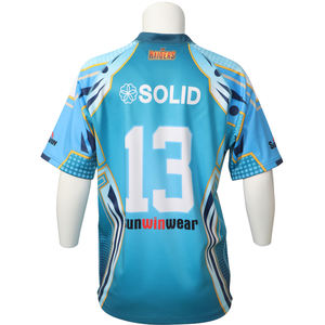 Les uniformes de rugby sont fabriqués en tissu épais et sont cousus avec quatre aiguilles et six fils Tissu lisse Équipe de rugby de Hong Kong - Product Image 2