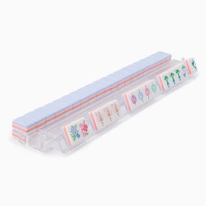Juego de Fichas de Mahjong Americanas de Lujo Personalizadas, Acrílico de 1.25 Pulgadas, Color <span class=keywords><strong>Coral</strong></span>, 160 Fichas Grabadas para Coleccionistas y Entusiastas - Product Image 4