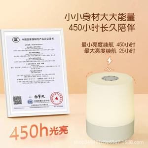 Lámpara de Noche Recargable Redonda Táctil con Intensidad Regulable, Lámpara de Escritorio USB con Protección Ocular, Control Remoto - Product Image 3